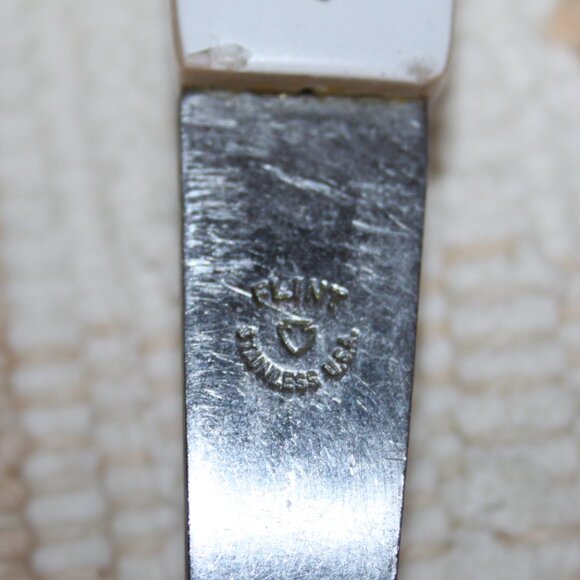 VTG FLINT ARROWHEAD STAINLESS 2 TINE MEAT FORK WHEAT HARVEST HANDLE 12" USA - Picture 8 of 12